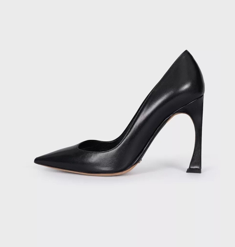 Christian Dior Black Leather Pointed Toe Pumps Sz.36.5